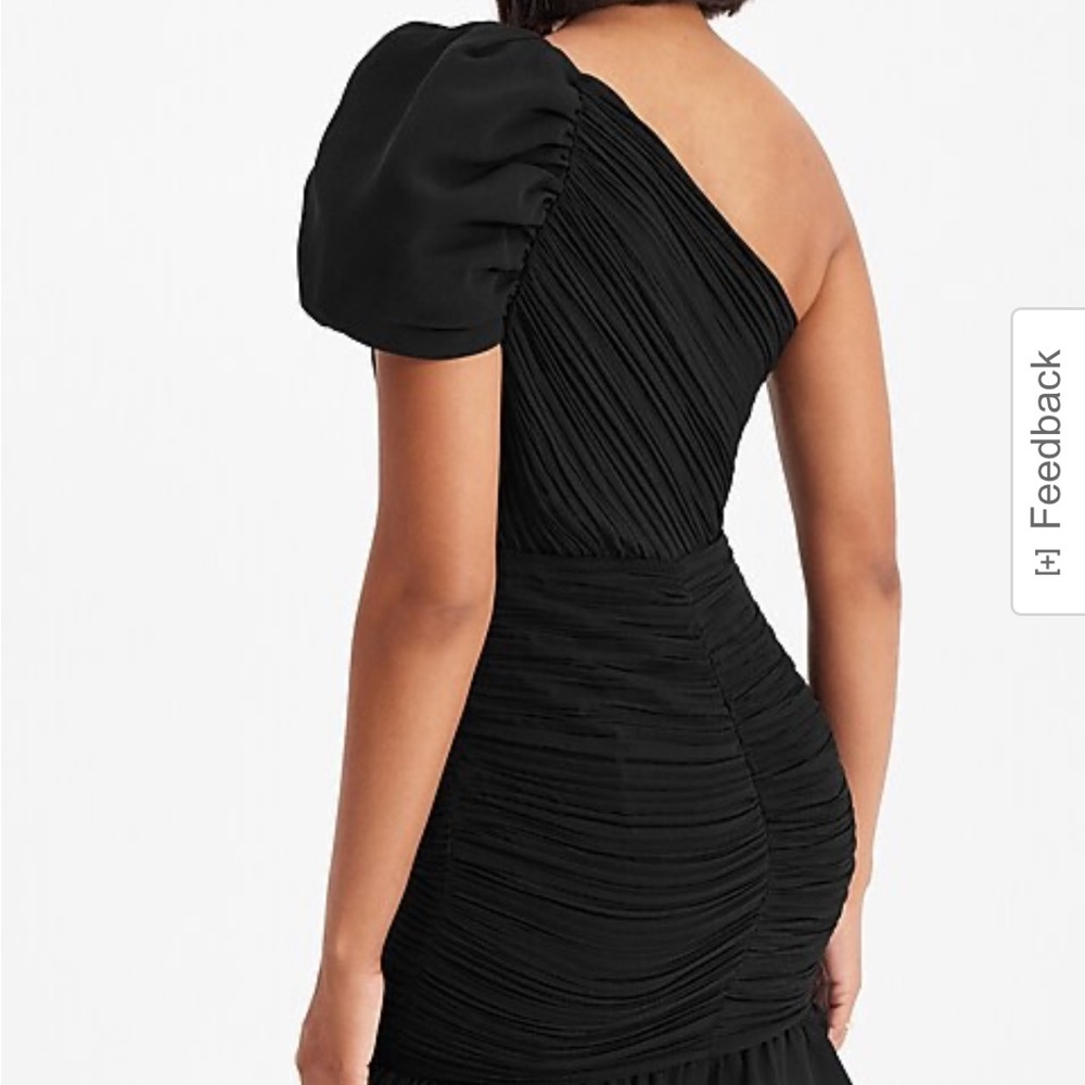 One Puff Shoulder Ruched Ruffle Mini Dress (NWT)
Size Large - Picture 3 of 4